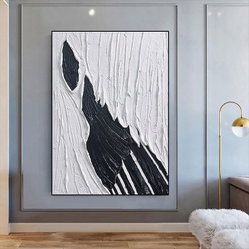 monochrome black white Painting - Black and White 03 by Palette Knife wall decor